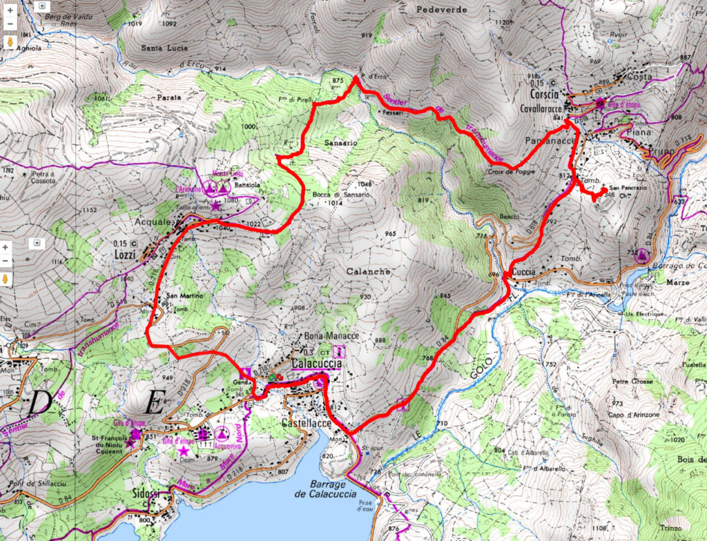 La carte : 485 D+, 11,7 km, 3 heures
